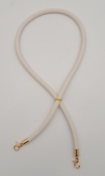 Angel Çanta Aksesuar Suni Deri Kordon Çanta Sapı Bej Renk Light Gold Metalli - 1