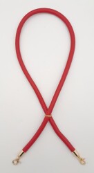 Angel Çanta Aksesuar Suni Deri Kordon Çanta Sapı Kırmızı Renk Light Gold Metalli - Angel Çanta Aksesuar