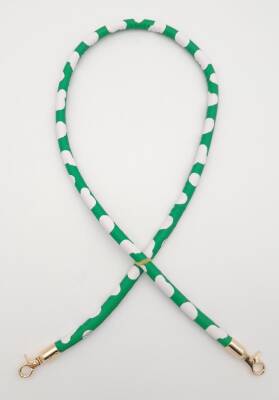 Angel Çanta Aksesuar Suni Deri Kordon Çanta Sapı Yeşil Beyaz Leopar Light Gold Metalli - 1