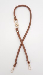 Angel Çanta Aksesuar Taba 10 mm Suni Deri İpli Düğüm Model 85 cm Çanta Sapı Light Gold Metalli - 3