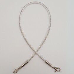 Angel Çanta Aksesuar Taşlı Kancalı Kovanlı Tek Çanta Sapı Gümüş Renk 1 Adet - Angel Çanta Aksesuar