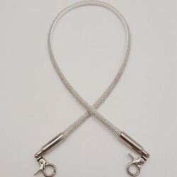 Angel Çanta Aksesuar Taşlı Kancalı Kovanlı Tek Çanta Sapı Gümüş Renk 1 Adet - 3