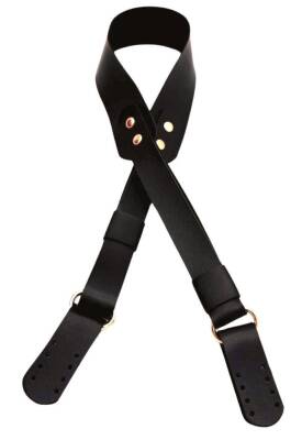 Angel Çanta Aksesuar Tek Kat Suni Deri Siyah Köprülü Çanta Sapı Light Gold Metalli - 3