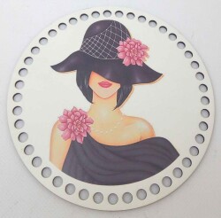 Angel Çanta Aksesuar Ahşap 17 Cm Çapında Resimli Plaka - Angel Çanta Aksesuar