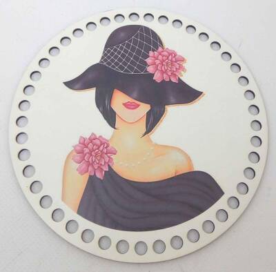 Angel Çanta Aksesuar Ahşap 17 Cm Çapında Resimli Plaka - 1