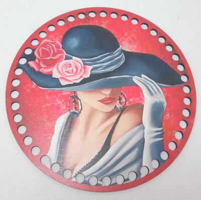 Angel Çanta Aksesuar Ahşap 17 Cm Çapında Resimli Plaka - 1