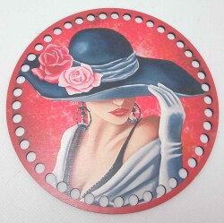 Angel Çanta Aksesuar Ahşap 17 Cm Çapında Resimli Plaka - Angel Çanta Aksesuar