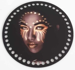 Angel Çanta Aksesuar Ahşap 19 Cm Çapında Resimli Plaka - Angel Çanta Aksesuar