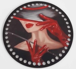 Angel Çanta Aksesuar Ahşap 19 Cm Çapında Resimli Plaka - Angel Çanta Aksesuar