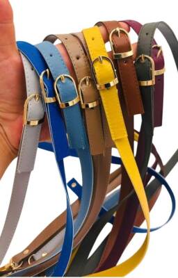 Angel Çanta Aksesuar 120x1.5 cm Tokalı Çanta Sapı Slim Model Renk Seçenekli Light Gold Metalli 2 - 1