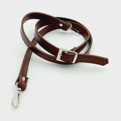 Angel Çanta Aksesuar 120X2 Cm Suni Deri Gümüş Tokalı Bordo Renk Çanta Sapı - Angel Çanta Aksesuar