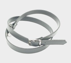 Angel Çanta Aksesuar 120X2 Cm Suni Deri Gümüş Tokalı Gri Renk Çanta Sapı - Angel Çanta Aksesuar