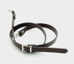 Angel Çanta Aksesuar 120X2 Cm Suni Deri Gümüş Tokalı Koyu Kahve Renk Çanta Sapı - Angel Çanta Aksesuar