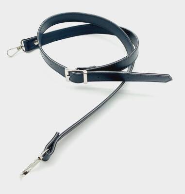 Angel Çanta Aksesuar 120X2 Cm Suni Deri Gümüş Tokalı Lacivert Renk Çanta Sapı - 1