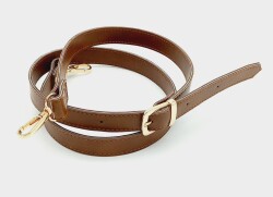 Angel Çanta Aksesuar 120X2 Cm Suni Deri Light Gold Tokalı Taba Renk Çanta Sapı - Angel Çanta Aksesuar