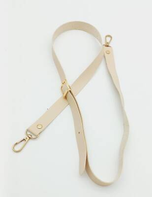 Angel Çanta Aksesuar 120X2 Cm Tek Kat Krem Suni Deri Light Gold Tokalı Çanta Sapı - 3