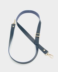 Angel Çanta Aksesuar 120X2 Cm Tek Kat Lacivert Suni Deri Light Gold Tokalı Çanta Sapı - Angel Çanta Aksesuar