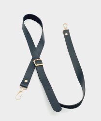 Angel Çanta Aksesuar 120X2 Cm Tek Kat Siyah Suni Deri Light Gold Tokalı Çanta Sapı - Angel Çanta Aksesuar