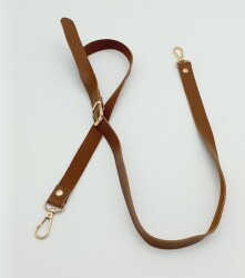 Angel Çanta Aksesuar 120X2 Cm Tek Kat Taba Suni Deri Light Gold Tokalı Çanta Sapı - 2