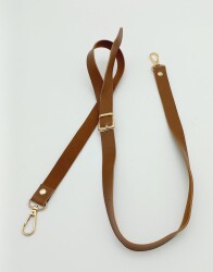 Angel Çanta Aksesuar 120X2 Cm Tek Kat Taba Suni Deri Light Gold Tokalı Çanta Sapı - Angel Çanta Aksesuar