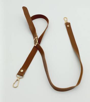 Angel Çanta Aksesuar 120X2 Cm Tek Kat Taba Suni Deri Light Gold Tokalı Çanta Sapı - 2