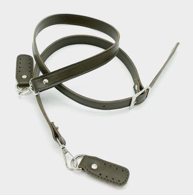 Angel Çanta Aksesuar 140X2 Cm Suni Deri Gümüş Tokalı Haki Renk Çanta Sapı - 1