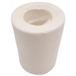 Angel Çanta Aksesuar 100 gr İthal Bambu Natural Soft Rafya Beyaz Renk No:D01(Nas Rafya) - 2