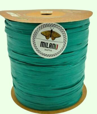 Angel Çanta Aksesuar Milano Rafya Koyu Yeşil Renk 100 gr (no:39) - 1