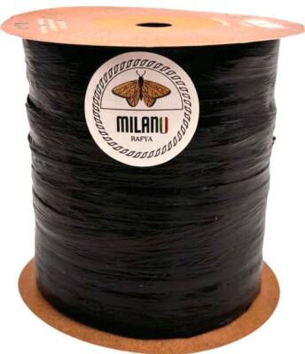 Angel Çanta Aksesuar Milano Rafya Parlak Siyah Renk 100 gr (No:42) - 1