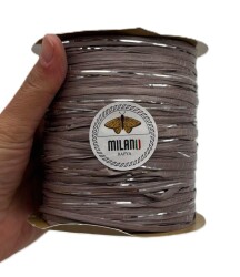 Angel Çanta Aksesuar Milano Rafya S38 Vizon Gümüş Simli 100 gr - Angel Çanta Aksesuar