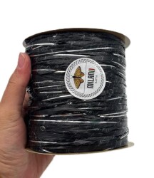 Angel Çanta Aksesuar Milano Rafya S42 Siyah Gümüş Simli 100 gr - Angel Çanta Aksesuar