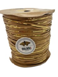 Angel Çanta Aksesuar Milano Rafya S44A Koyu Hasır Golden Simli 100 gr - Angel Çanta Aksesuar