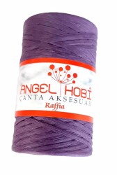 Angel Çanta Aksesuar Mor Renk Rafya İp - Angel Çanta Aksesuar