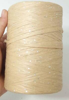 Angel Çanta Aksesuar Simli Hasır Renk Rafya İp - 1