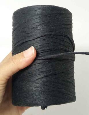 Angel Çanta Aksesuar Siyah Renk Rafya İp - 1