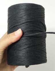 Angel Çanta Aksesuar Siyah Renk Rafya İp (Eva Yarn) - Angel Çanta Aksesuar