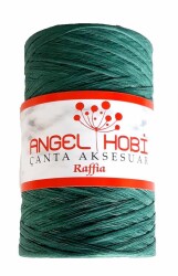 Angel Çanta Aksesuar Yeşil Renk Rafya İp (Eva Yarn) - Angel Çanta Aksesuar