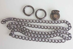 Angel Çanta Aksesuar Füme Renk Çanta Zincir Set - Angel Çanta Aksesuar