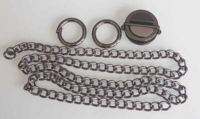 Angel Çanta Aksesuar Füme Renk Çanta Zincir Set - 1