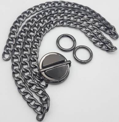 Angel Çanta Aksesuar Füme Renk Orta Kalınlık Zincir Set No:67 - 1