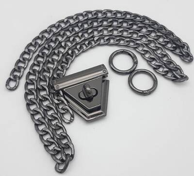 Angel Çanta Aksesuar Füme Renk Orta Kalınlık Zincir Set No:56 - 1