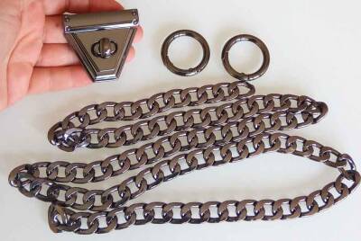 Angel Çanta Aksesuar Füme Renk Zincir Set - 1