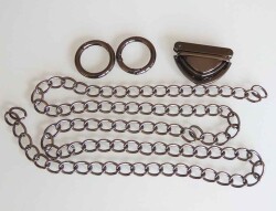 Angel Çanta Aksesuar Füme Renk Zincir Set - Angel Çanta Aksesuar