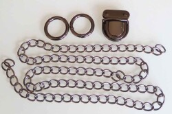 Angel Çanta Aksesuar Füme Renk Zincir Set - Angel Çanta Aksesuar