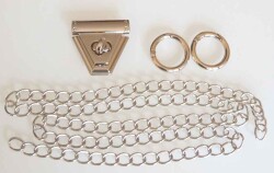 Angel Çanta Aksesuar Gümüş Renk Zincir Set - Angel Çanta Aksesuar