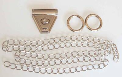 Angel Çanta Aksesuar Gümüş Renk Zincir Set - 1