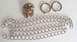 Angel Çanta Aksesuar Gümüş Renk Zincir Set - Angel Çanta Aksesuar