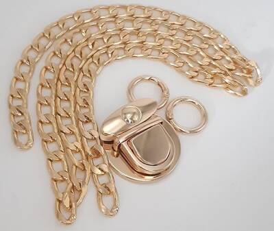 Angel Çanta Aksesuar Light Gold Renk Orta Kalınlık Zincir Set No:5 - 1