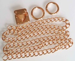 Angel Çanta Aksesuar Light Gold Renk Zincir Set - Angel Çanta Aksesuar