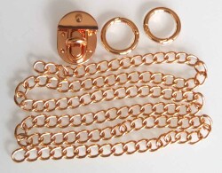 Angel Çanta Aksesuar Light Gold Renk Zincir Set - Angel Çanta Aksesuar